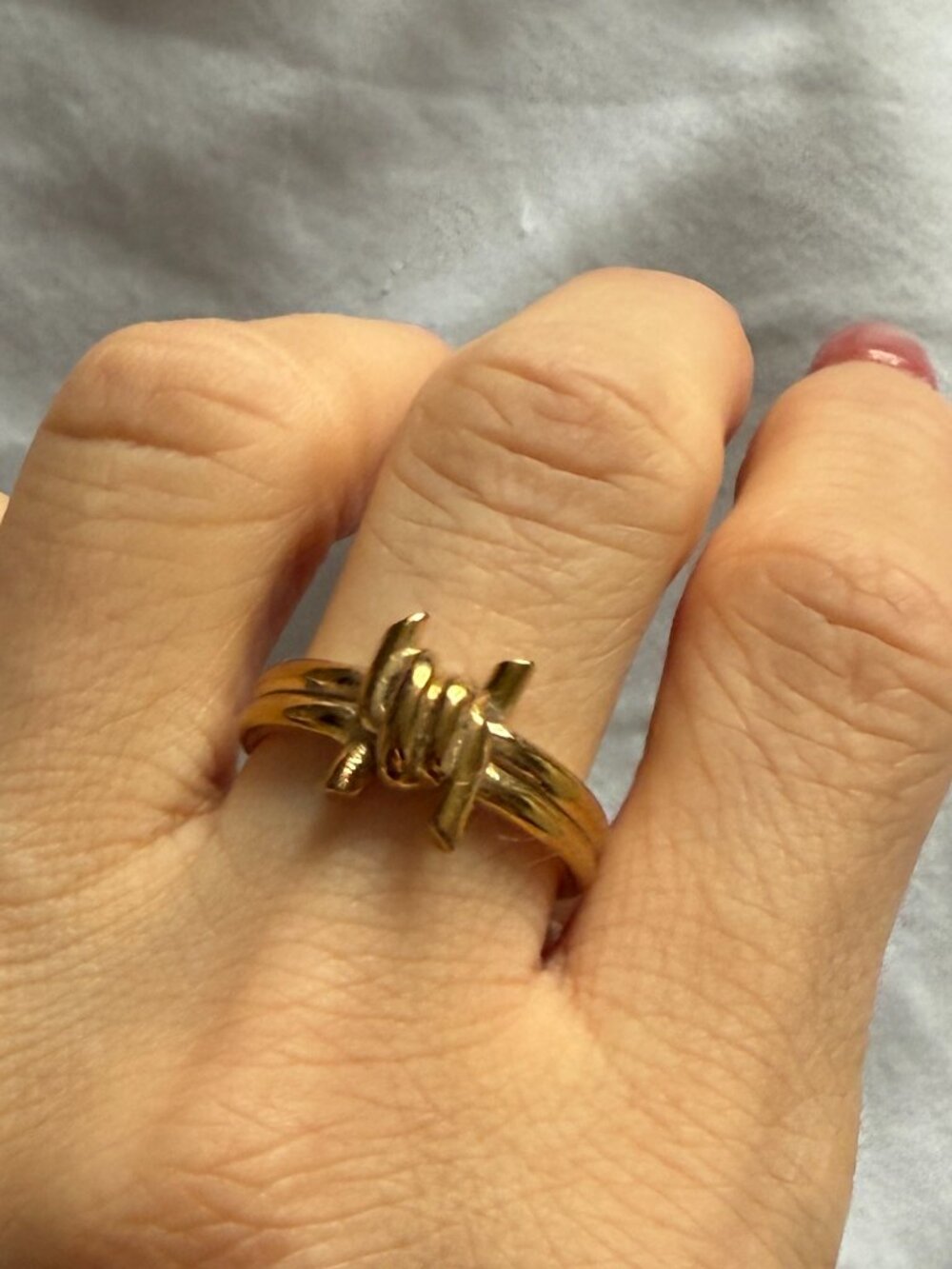 Vitaly  Spiked “Perimeter” Gold Stainless Steel Size 7